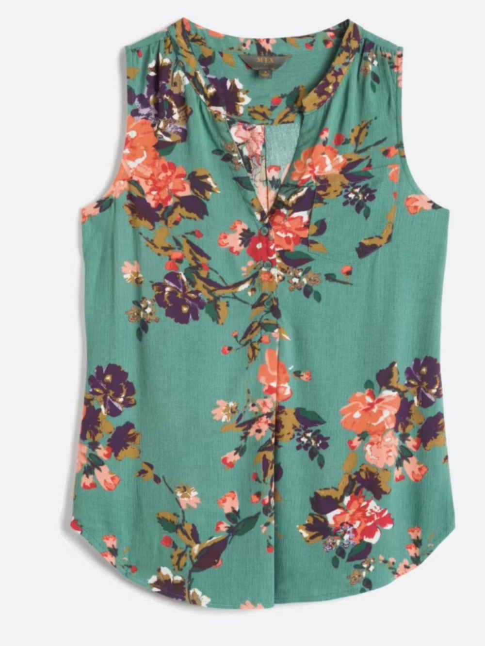 Market & Spruce - Prat Sleeveless Henley Blouse